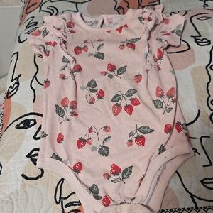 Garanimals Pink Strawberry Print Bodysuit
